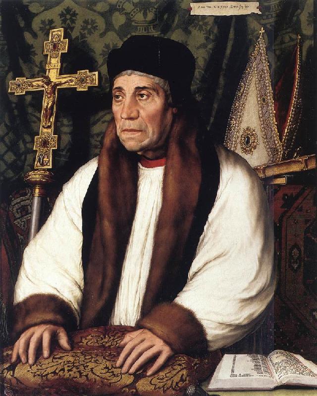 HOLBEIN, Hans the Younger Portrait of William Warham, Archbishop of Canterbury f oil painting picture